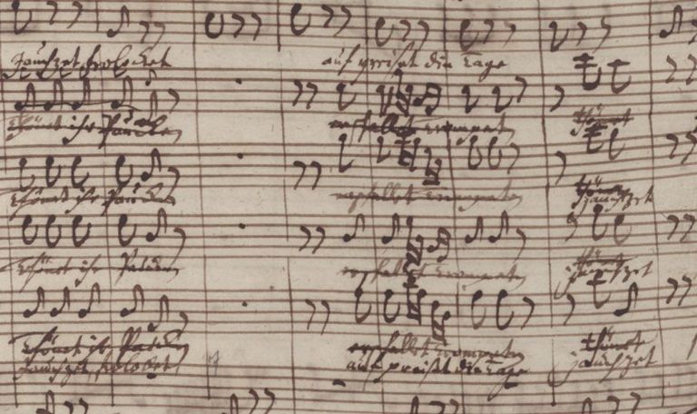 Eingangschor der Kantate „Tönet, ihr Pauken! Erschallet, Trompeten!“ BWV 214. Bach änderte hier den der Kantate namengebenden Text zu „Jauchzet, frohlocket! Auf, preiset die Tage“. Eingangschor der Kantate „Tönet, ihr Pauken! Erschallet, Trompeten!“ BWV 214. Bach änderte hier den der Kantate namengebenden Text zu „Jauchzet, frohlocket! Auf, preiset die Tage“.