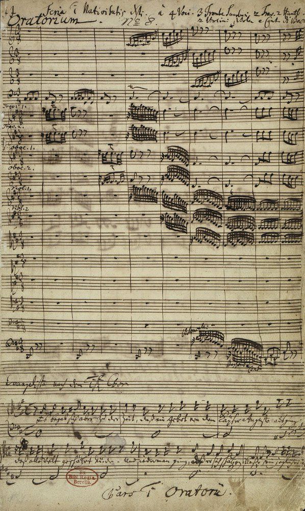 Weihnachtsoratorium, Eingangschor, Autograph Weihnachtsoratorium, Eingangschor, Autograph