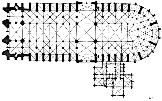 Notre-Dame de Paris, Grundriss Notre-Dame de Paris, Grundriss