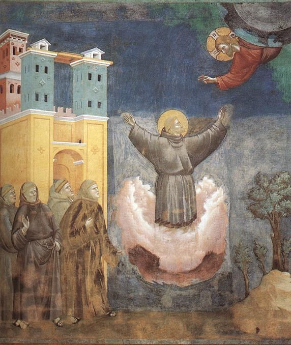 Giotto di Bondone (1267 oder 1276–1337) (zugeschrieben): <em>Die Ekstase des hl. Franziskus,</em> Basilika San Francesco
