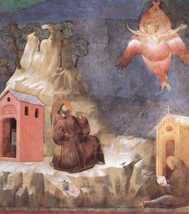 Giotto di Bondone (1267 oder 1276–1337) (zugeschrieben): <em>Die Stigmatisation des hl. Franziskus,</em> Basilika San Francesco